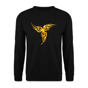 Keltisches Tattoo gold - Unisex Pullover - Schwarz - Vorne - Alina (178cm) & Michal (187cm)