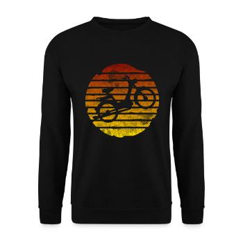 Moped retro vintage sticker old - Unisex Sweatshirt - black - Front - Alina (178cm) & Michal (187cm)