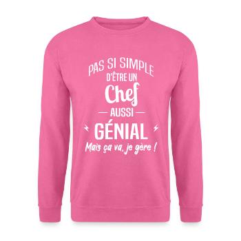 Chef - Sweat-shirt Unisexe - rose - Devant