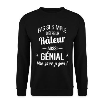 Râleur - Sweat-shirt Unisexe - noir - Devant - Alina (178cm) & Michal (187cm)