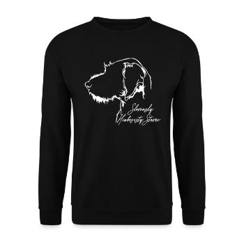 SLOVENSKÝ HRUBOSRSTÝ STAVAČ Profil Chiens Wilsigns - Sweat-shirt Unisexe - noir - Devant - Alina (178cm) & Michal (187cm)