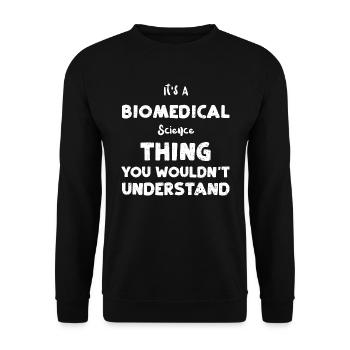 C’est une science biomédicale... - Sweat-shirt Unisexe - noir - Devant - Alina (178cm) & Michal (187cm)
