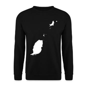 Grenada Landkarte Flagge - Unisex Pullover - Schwarz - Vorne - Alina (178cm) & Michal (187cm)