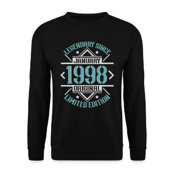 Legendary since January 1998 limited edition - Unisex Sweatshirt - black - Front - Alina (178cm) & Michal (187cm)
