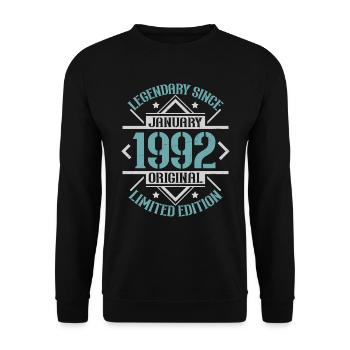 Légendaire depuis janvier 1992 édition limitée - Sweat-shirt Unisexe - noir - Devant - Alina (178cm) & Michal (187cm)