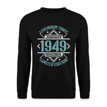 Legendary since January 1949 limited edition - Unisex Sweatshirt - black - Front - Alina (178cm) & Michal (187cm)