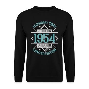 Legendary since January 1954 limited edition - Unisex Sweatshirt - black - Front - Alina (178cm) & Michal (187cm)