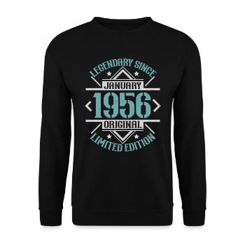 Legendary since January 1956 limited edition - Unisex Sweatshirt - black - Front - Alina (178cm) & Michal (187cm)