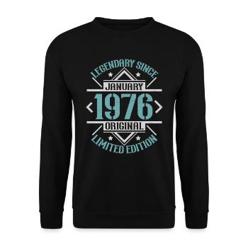 Légendaire depuis janvier 1976 édition limitée - Sweat-shirt Unisexe - noir - Devant - Alina (178cm) & Michal (187cm)