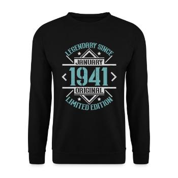 Legendary since January 1941 limited edition - Unisex Sweatshirt - black - Front - Alina (178cm) & Michal (187cm)