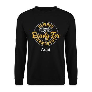 Always Ready For A Handstand Con... - Unisex Sweatshirt - black - Front - Alina (178cm) & Michal (187cm)