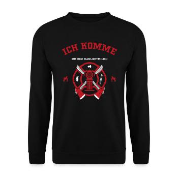 Ich Komme Aus Dem Blaulichtmilieu - Unisex Pullover - Schwarz - Vorne - Alina (178cm) & Michal (187cm)