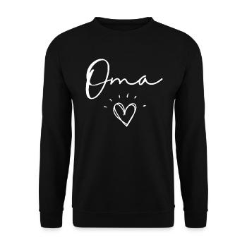 oma - Unisex Sweatshirt - black - Front - Alina (178cm) & Michal (187cm)
