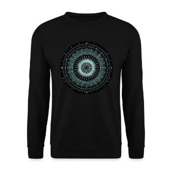 Mandala Ethno Style - Unisex Pullover - Schwarz - Vorne - Alina (178cm) & Michal (187cm)
