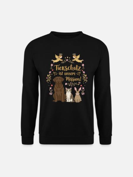 Tierschutz ist unsere Mission - Unisex Pullover - Schwarz