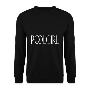 Poolgirl girl swimming pool saying - Unisex Sweatshirt - black - Front - Alina (178cm) & Michal (187cm)