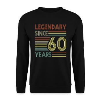 60 birthday legendary for 60 years - Unisex Sweatshirt - black - Front - Alina (178cm) & Michal (187cm)