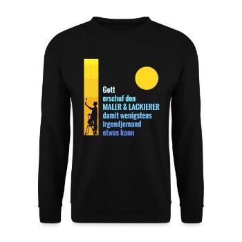 Stolzer Maler Spruch für Maler und Lackierer - Unisex Pullover - Schwarz - Vorne - Alina (178cm) & Michal (187cm)