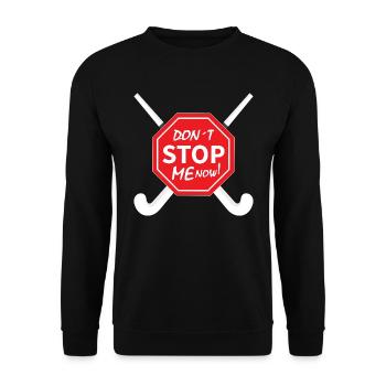 joueur de hockey sur gazon de hockey sur gazon de hockey à la tire - Sweat-shirt Unisexe - noir - Devant - Alina (178cm) & Michal (187cm)