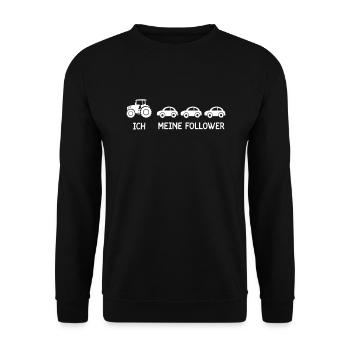 Farmer Agriculture Farmer Tractor - Unisex Sweatshirt - black - Front - Alina (178cm) & Michal (187cm)