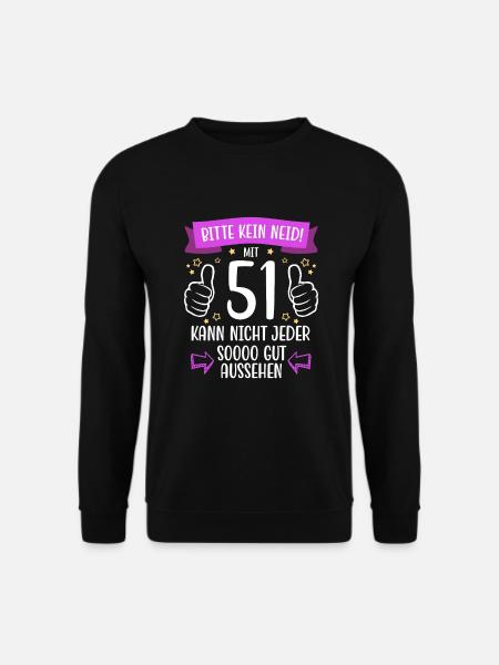 51 Geburtstag Mann Frau Lustig 51 Jahre - Unisex Pullover - Schwarz