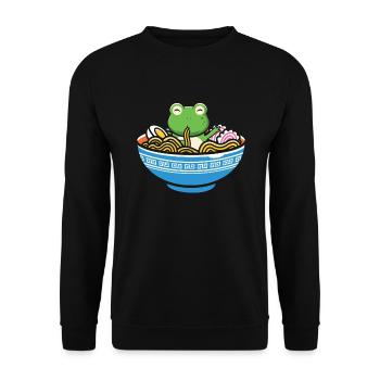 Ramen Frog Japon Kawaii - Sweat-shirt Unisexe - noir - Devant - Alina (178cm) & Michal (187cm)