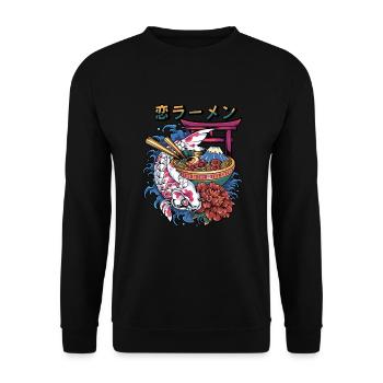 Ramen Cat Japon Kawaii - Sweat-shirt Unisexe - noir - Devant - Alina (178cm) & Michal (187cm)