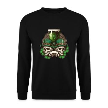 Crâne irlandais Irlande Trèfle vert Saint-Patrick - Sweat-shirt Unisexe - noir - Devant - Alina (178cm) & Michal (187cm)