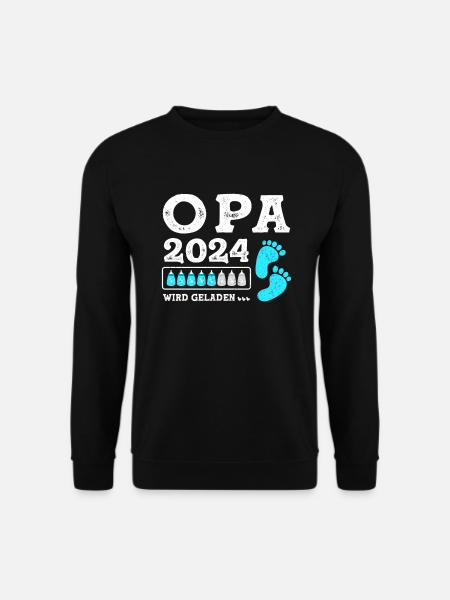 Werdender Opa 2024 Schwangerschaft Verkünden - Unisex Pullover - Schwarz