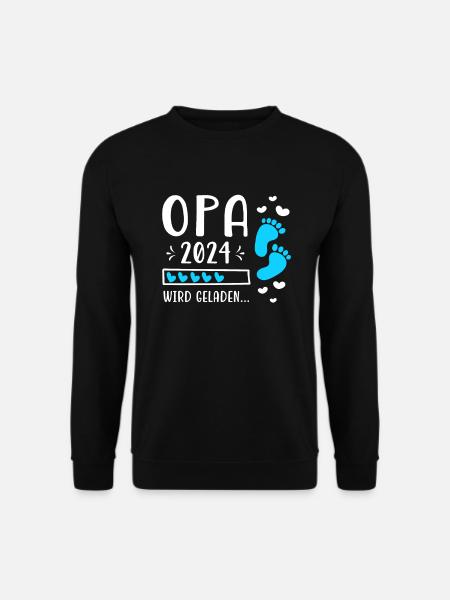 Werdender Opa 2024 Schwangerschaft Verkünden - Unisex Pullover - Schwarz
