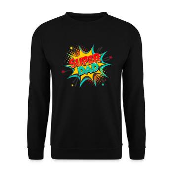 Super Daddy Best Daddy In The World Father's Day - Unisex Sweatshirt - black - Front - Alina (178cm) & Michal (187cm)