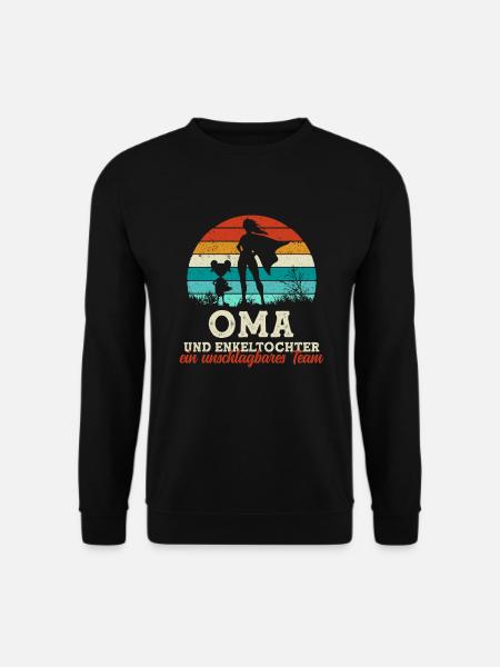 Team Oma Enkeltochter Muttertag Super Oma - Unisex Pullover - Schwarz