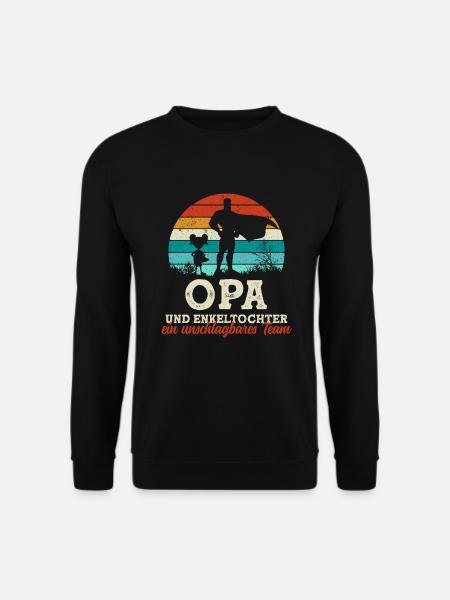 Team Super Opa und Enkeltochter Vatertag - Unisex Pullover - Schwarz