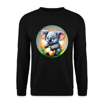 Mignon koala australien avec ballon de football - Sweat-shirt Unisexe - noir - Devant - Alina (178cm) & Michal (187cm)
