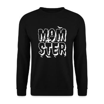 Momster Halloween Karneval Kostüm Mama Frauen - Unisex Pullover - Schwarz - Vorne - Alina (178cm) & Michal (187cm)