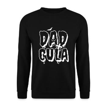 Dadcula Halloween Carnival Costume Daddy Men - Unisex Sweatshirt - black - Front - Alina (178cm) & Michal (187cm)