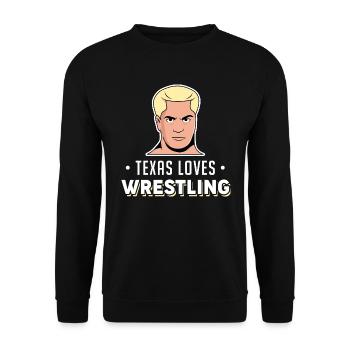Texas wrestling design for proud Texas fans - Unisex Sweatshirt - black - Front - Alina (178cm) & Michal (187cm)