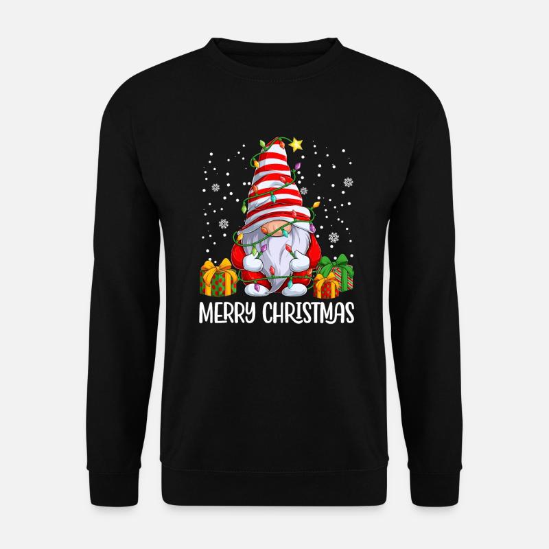 Frohe Weihnachten Xmas Gnome Zwerge - Unisex Pullover - Schwarz