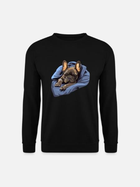 Süßer Hund Welpe french bulldog - Unisex Pullover - Schwarz