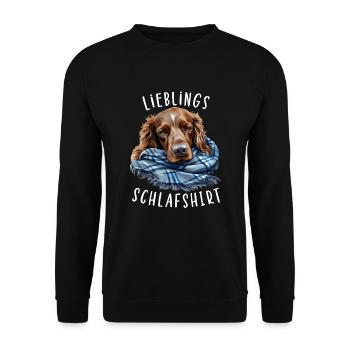 Lieblings Schlafshirt Irish Setter - Unisex Pullover - Schwarz - Vorne - Alina (178cm) & Michal (187cm)