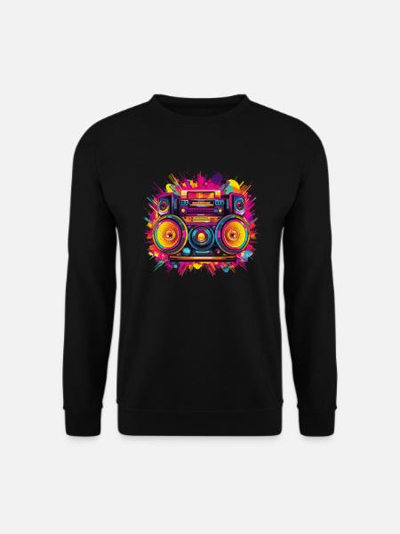 80er Jahre Motto Party Kostüm Outfit - Unisex sweater - sort