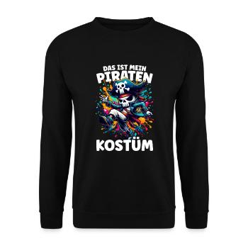 Pirate Carnival Carnival Costume - Unisex Sweatshirt - black - Front - Alina (178cm) & Michal (187cm)