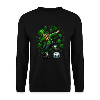 Fête irlandaise de la Saint-Patrick Football vert - Sweat-shirt Unisexe - noir - Devant - Alina (178cm) & Michal (187cm)