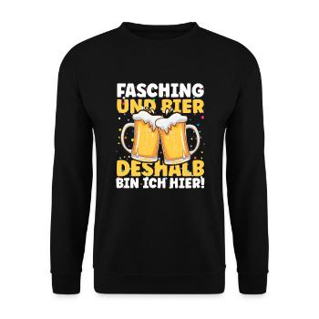 Carnival Beer Carnival Costume Disguise - Unisex Sweatshirt - black - Front - Alina (178cm) & Michal (187cm)