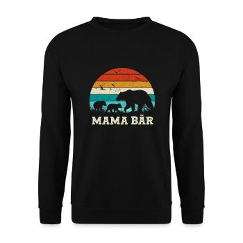 Mama Bear Baby Son Gift Mother's Day Mama Bear - Unisex Sweatshirt - black - Front - Alina (178cm) & Michal (187cm)