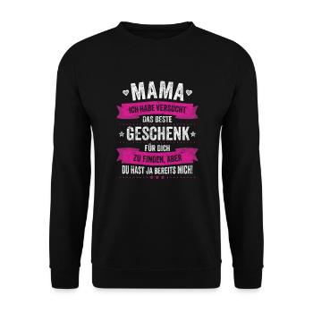 The best gift I'm Mom Mother's Day - Unisex Sweatshirt - black - Front - Alina (178cm) & Michal (187cm)