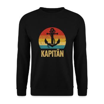 Sailboat, Motorboat, Captain, Sailor, Mom, Dad - Unisex Sweatshirt - black - Front - Alina (178cm) & Michal (187cm)