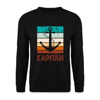 Sailboat, Motorboat, Captain, Sailor, Mom, Dad - Unisex Sweatshirt - black - Front - Alina (178cm) & Michal (187cm)
