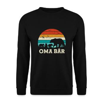 Grand-mère Ours Cadeau Trois Enfants Fête des Mères Grand-mère Ours - Sweat-shirt Unisexe - noir - Devant - Alina (178cm) & Michal (187cm)