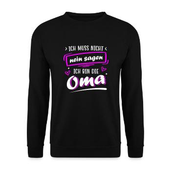 Birthday Mother's Day Grandma-to-be Gift - Unisex Sweatshirt - black - Front - Alina (178cm) & Michal (187cm)
